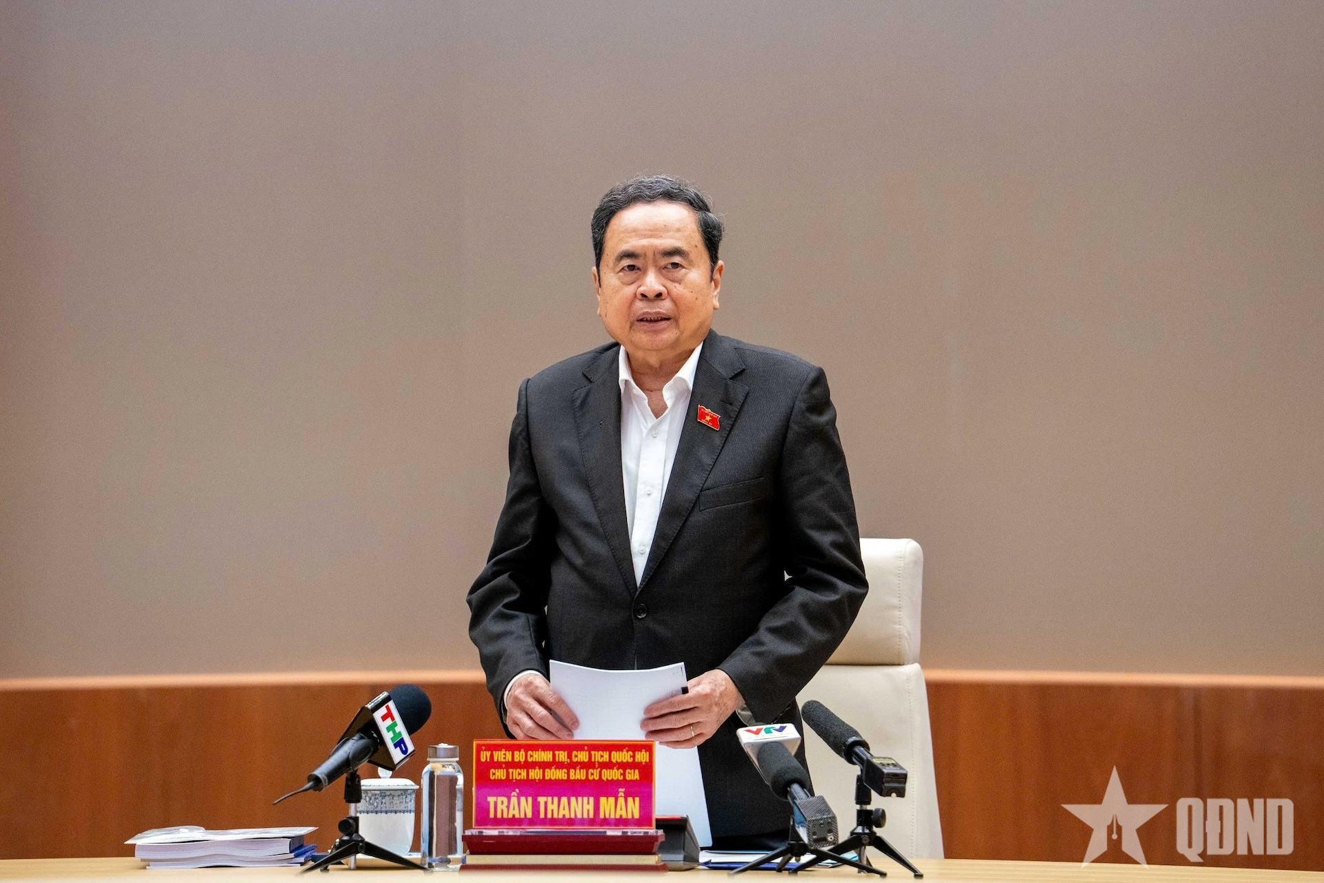 Chủ tịch Quốc hội Trần Thanh Mẫn kiểm tra công tác chuẩn bị bầu cử tại Hải Phòng